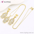 63758 xuping mode main design charme conception 14 k or bijoux ensemble de bijoux